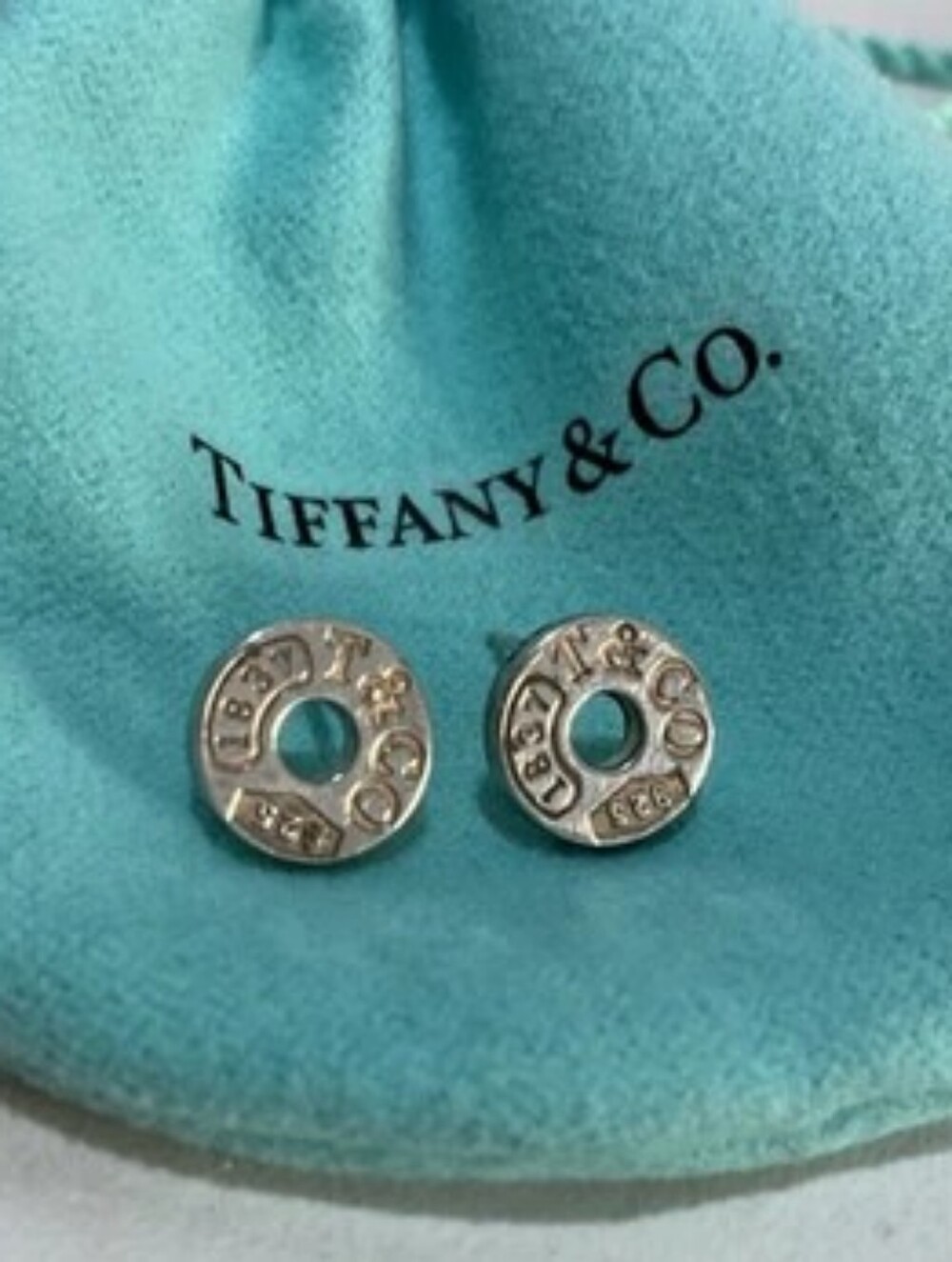 Tiffany & Co. 1837 Sterling Silver Open Circle Earrings - Grommet